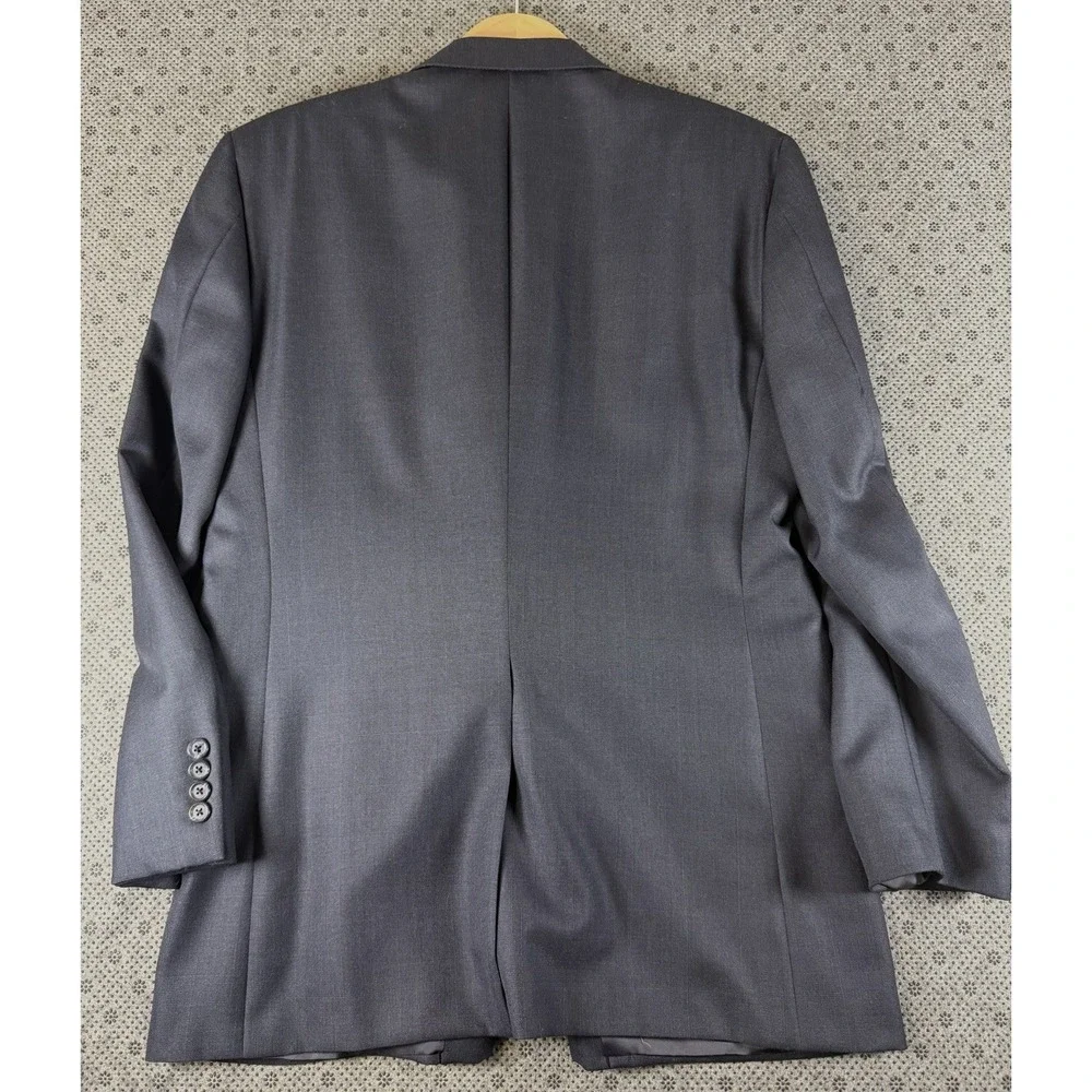 Hickey Freeman Blazer 42 R Dark Gray Boardroom Line Wool Cashmere Blend